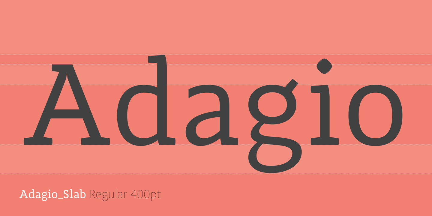 Beispiel einer Adagio Slab-Schriftart #1